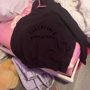 Black Essentials Fear of God Hoodie